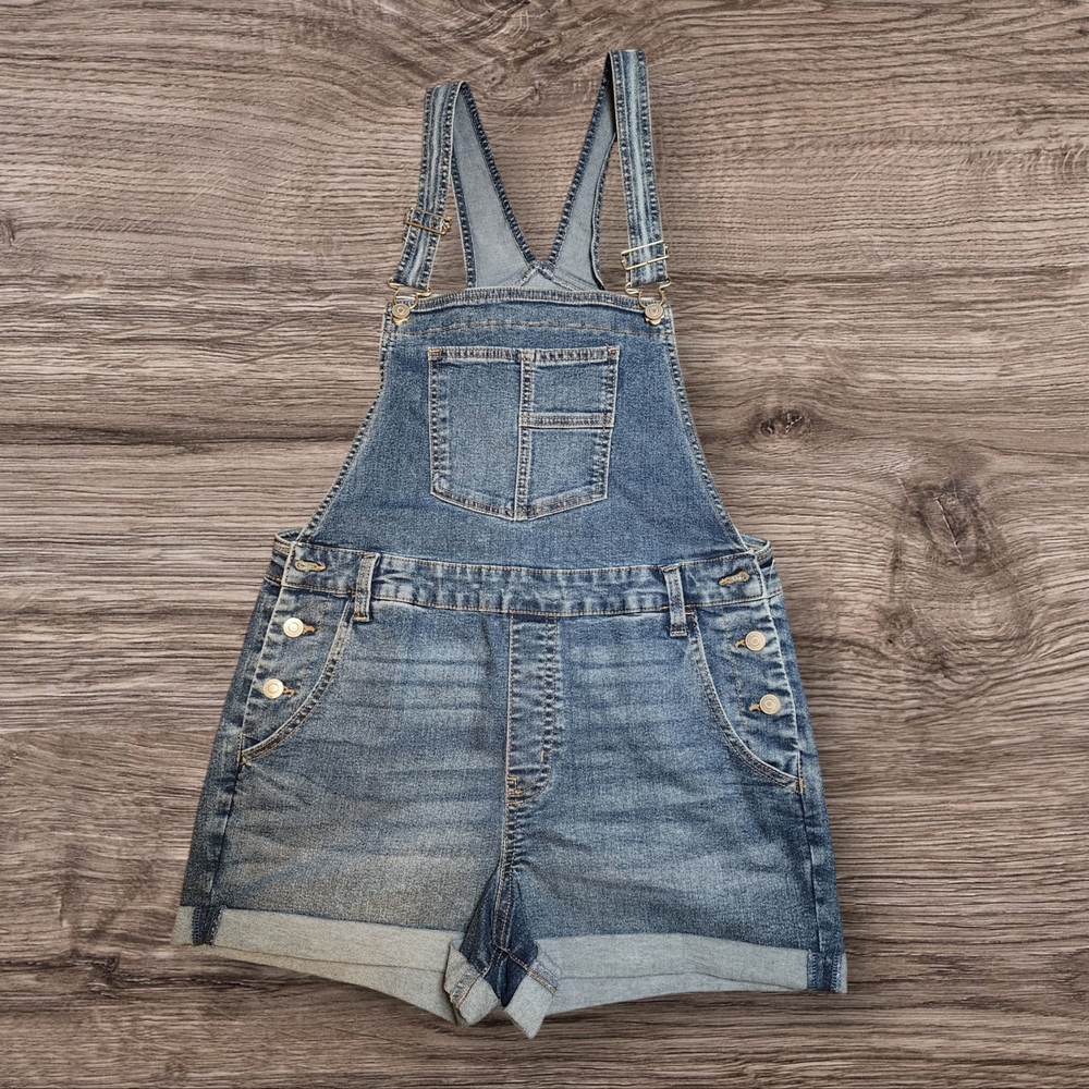 Denim Overall Shorts